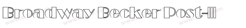 Broadway Becker Post字体转换 Broadway Becker Post字体转换